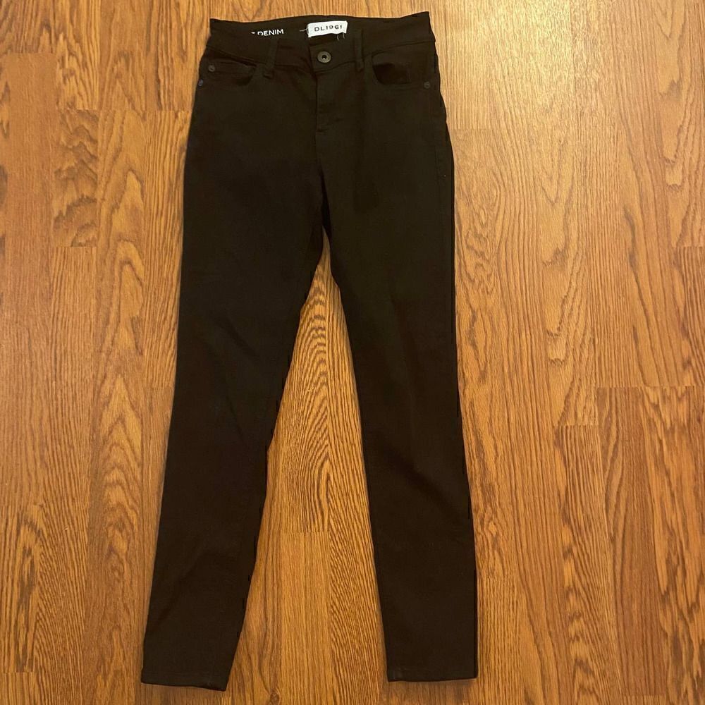 DL1961 Instasculpt Ankle Skinny Jeans Smart Denim Black Size 26